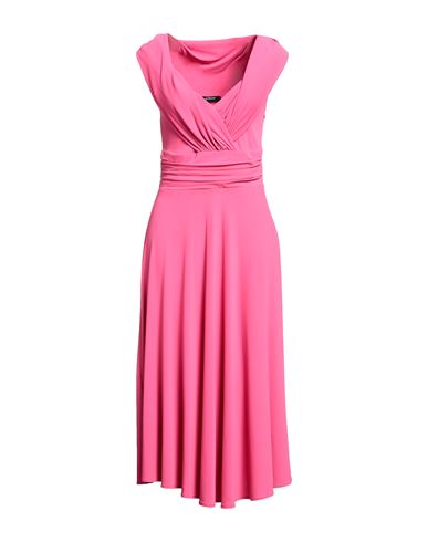 Gattinoni Woman Midi Dress Fuchsia Size 8 Acetate, Polyamide, Elastane In Pink