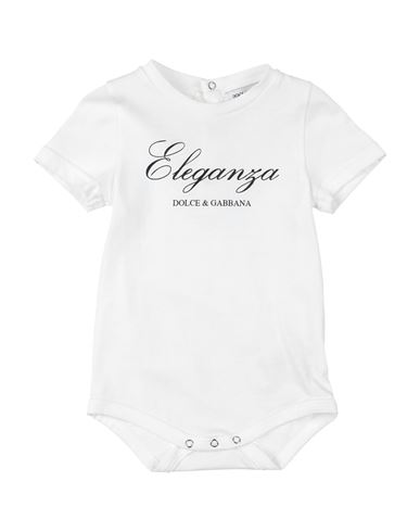 Shop Dolce & Gabbana Newborn Girl Baby Bodysuit White Size 3 Cotton