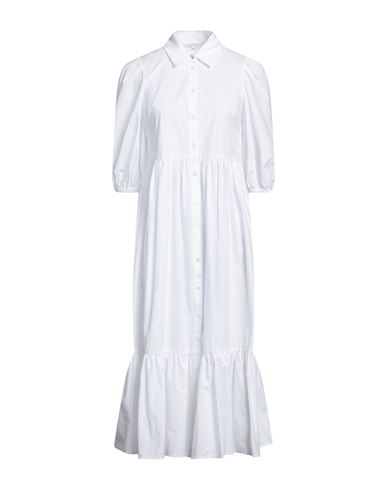 Patrizia Pepe Woman Midi Dress White Size 2 Cotton