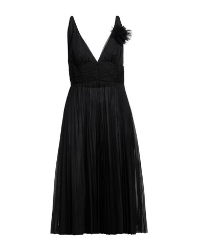 Anna Molinari Woman Midi Dress Black Size 10 Polyester