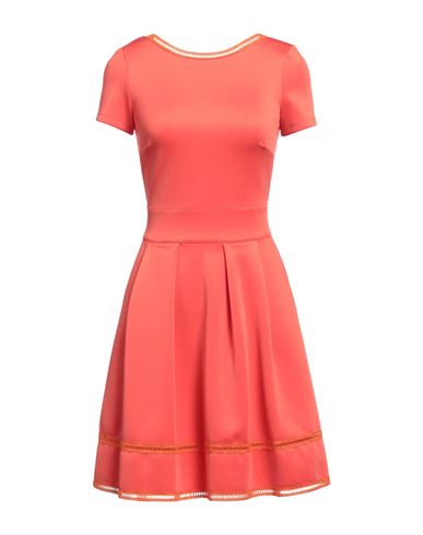 Patrizia Pepe Woman Mini Dress Orange Size 8 Cotton, Elastane