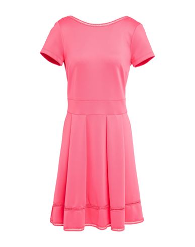 Patrizia Pepe Woman Mini Dress Coral Size 6 Polyester, Elastane, Cotton In Pink