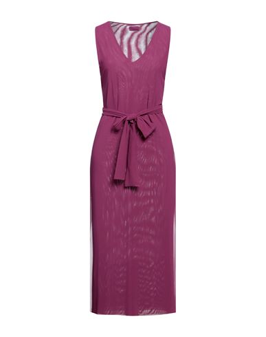 Fisico Woman Maxi Dress Transparent Size M Polyamide, Elastane In Purple