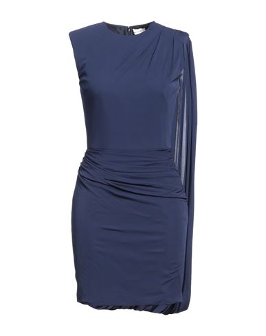 Alexander Mcqueen Woman Short Dress Navy Blue Size 6 Viscose