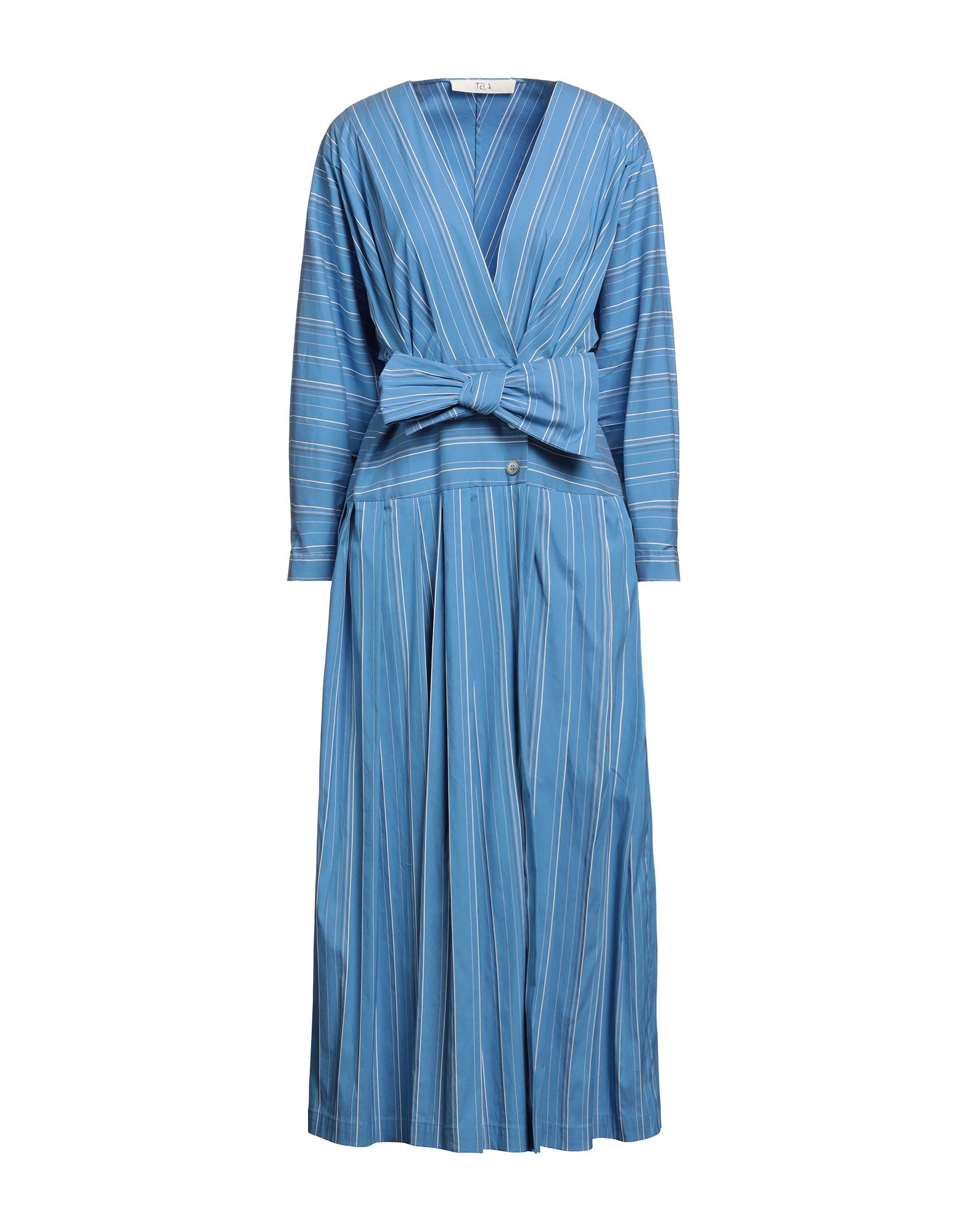 Tela Long Dresses In Slate Blue | ModeSens