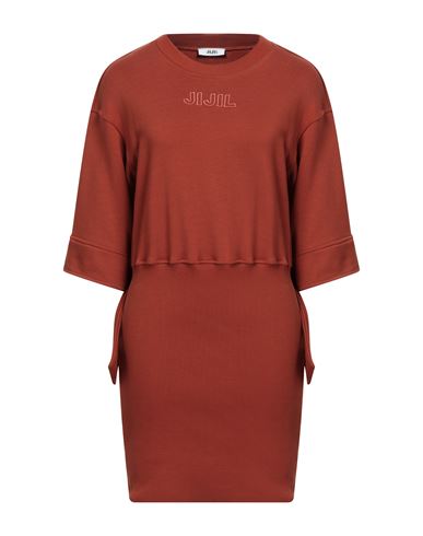 Jijil Woman Mini Dress Rust Size 6 Cotton, Polyester In Red