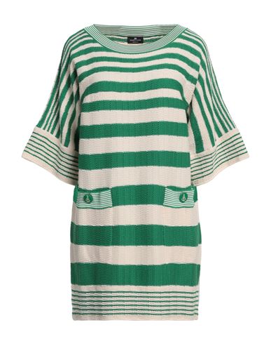 Shop Elisabetta Franchi Woman Mini Dress Green Size 6 Cotton, Viscose