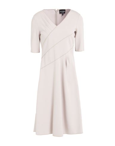 Emporio Armani Woman Midi Dress Light Grey Size 8 Viscose, Polyamide, Elastane