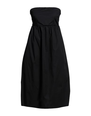 Sfizio Woman Short Dress Black Size 6 Cotton, Elastane