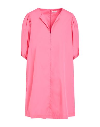 Shop Rossopuro Woman Mini Dress Fuchsia Size M Cotton In Pink