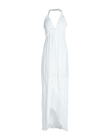 Shop Ermanno Di Ermanno Scervino Woman Maxi Dress White Size 4 Polyester, Polyamide, Elastane