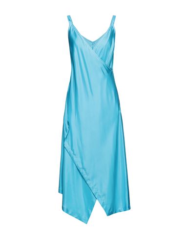 Woman Midi dress Midnight blue Size 4 Acetate, Silk