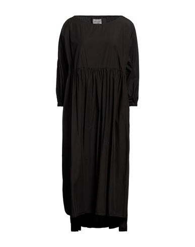 Alessia Santi Woman Midi Dress Black Size 6 Cotton