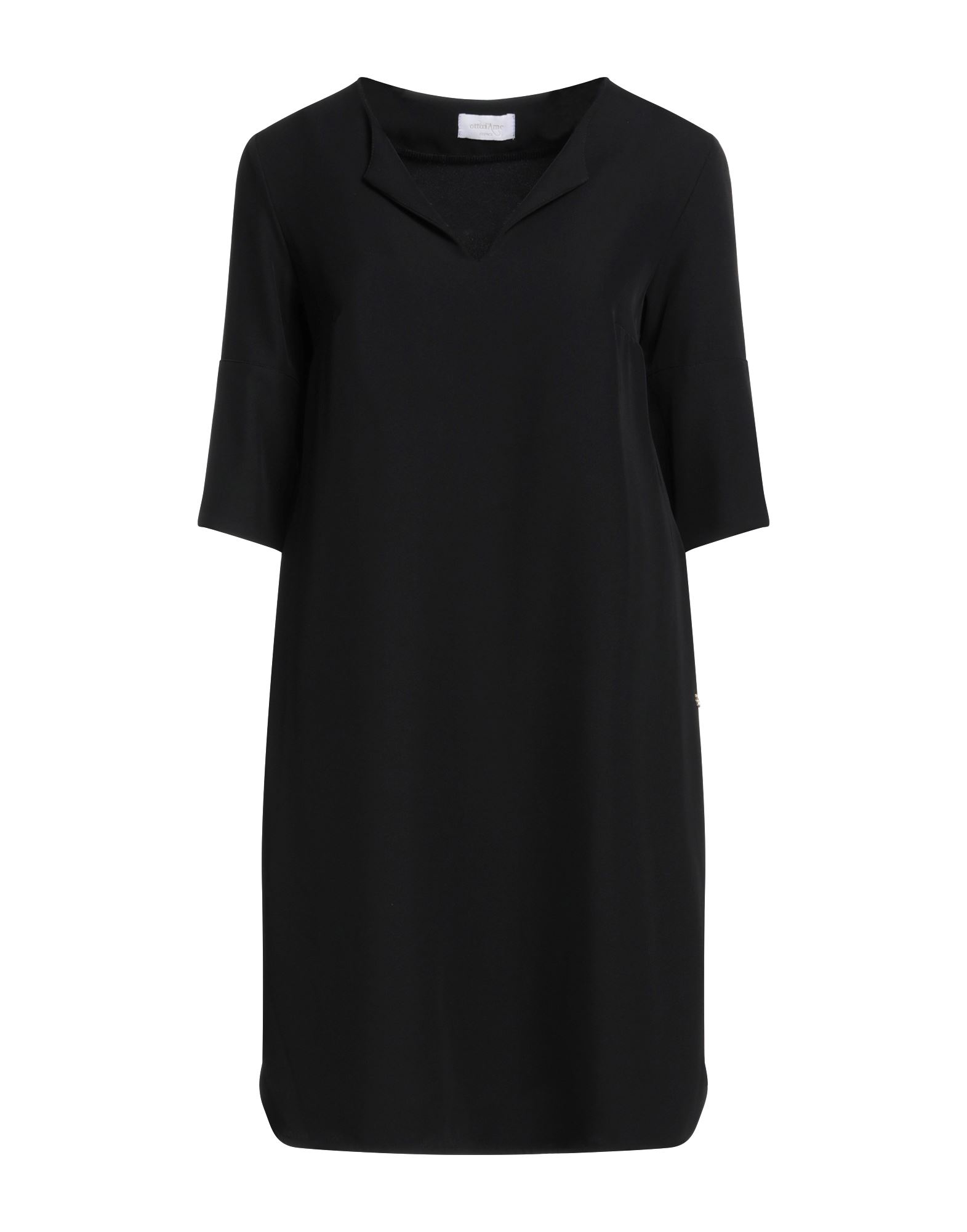Shop Ottod'ame Woman Mini Dress Black Size 2 Polyester, Elastane