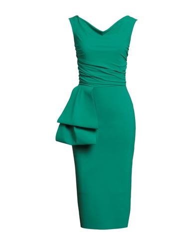 Chiara Boni La Petite Robe Woman Midi Dress Emerald Green Size 2 Polyamide, Elastane
