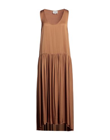 Alessia Santi Woman Midi Dress Brown Size 4 Viscose