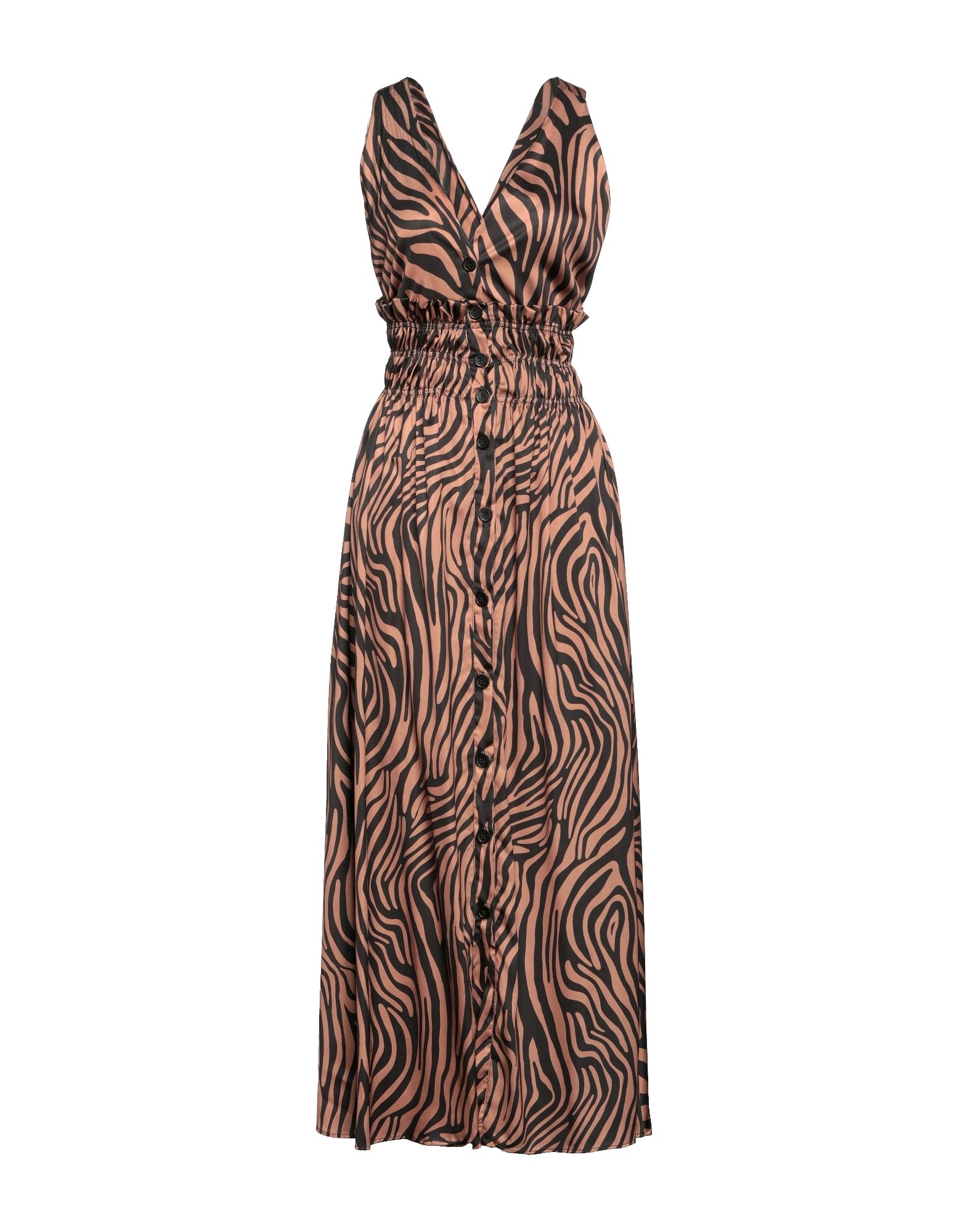 Relish Long Dresses In Brown