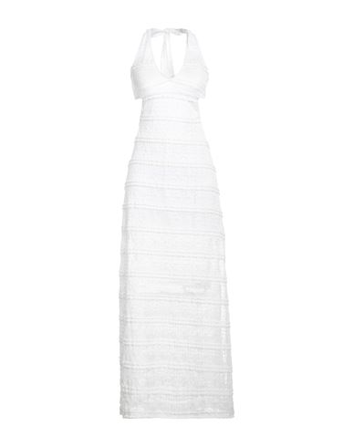 Shop Cotazur Woman Maxi Dress White Size S Polyester, Elastane