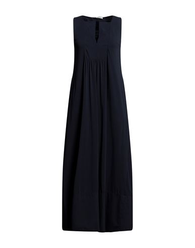 Shop Alpha Studio Woman Maxi Dress Midnight Blue Size 6 Cotton, Elastane