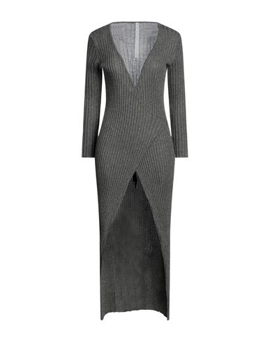 Antonella Rizza Woman Cardigan Lead Size Onesize Viscose, Metallic Polyester In Grey