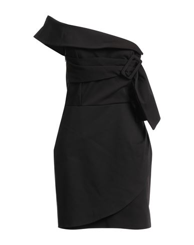 Dixie Woman Mini Dress Black Size M Cotton, Polyester, Elastane