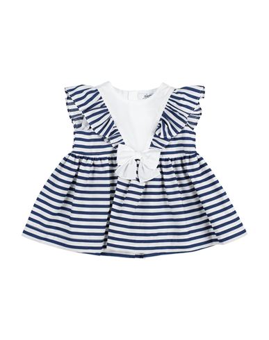 Aletta Newborn Girl Baby Dress Midnight Blue Size 3 Linen, Cotton