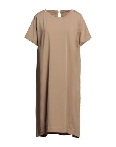 Alpha Studio Woman Midi Dress Camel Size 10 Cotton, Elastane In Beige
