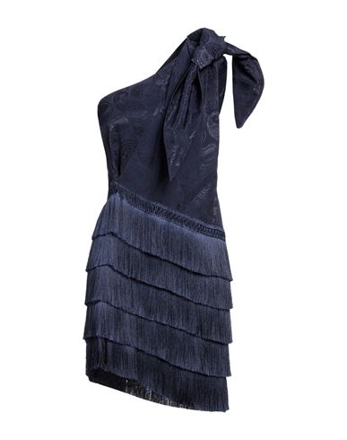 Jijil Woman Short Dress Midnight Blue Size 6 Viscose, Polyamide