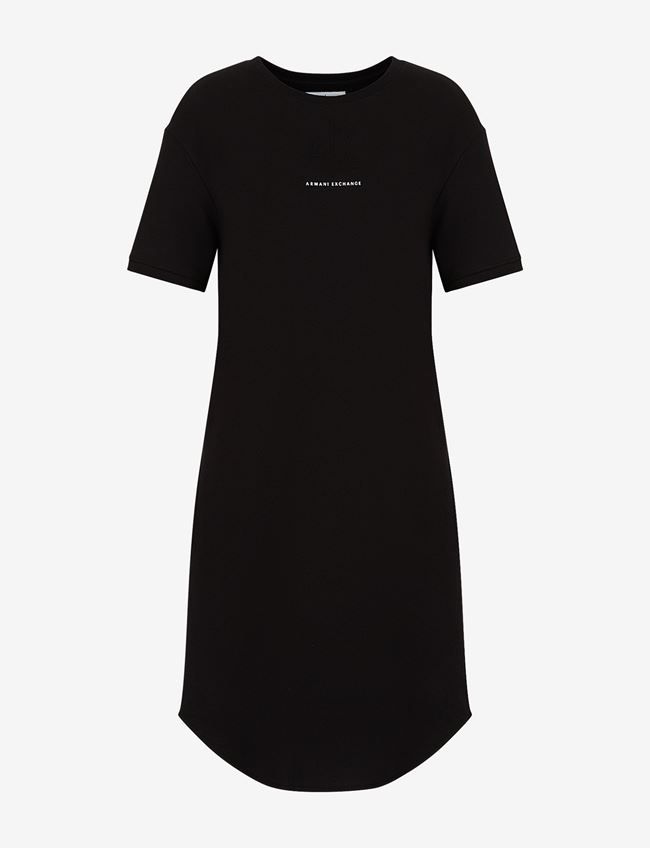 Armani Exchange Vestito Corto Nero Cotone