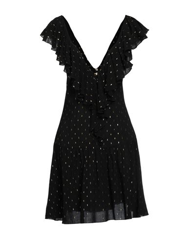 Pin Up Stars Woman Mini Dress Black Size L Viscose, Lurex