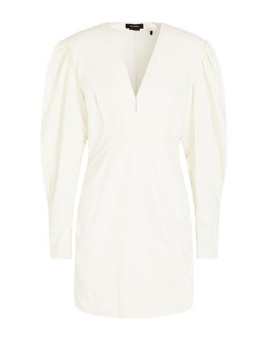 Shop Isabel Marant Woman Mini Dress Ivory Size 10 Lyocell, Elastane In White