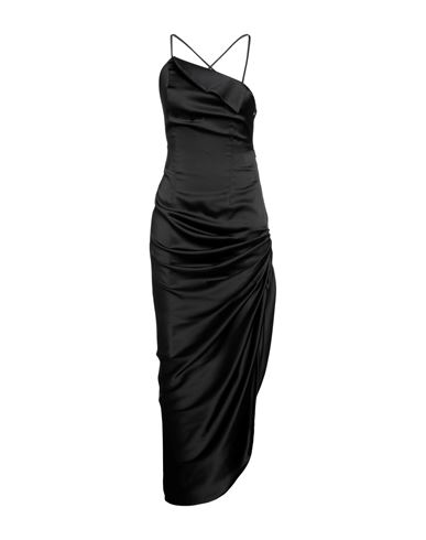 Woman Maxi dress Black Size 8 Polyester