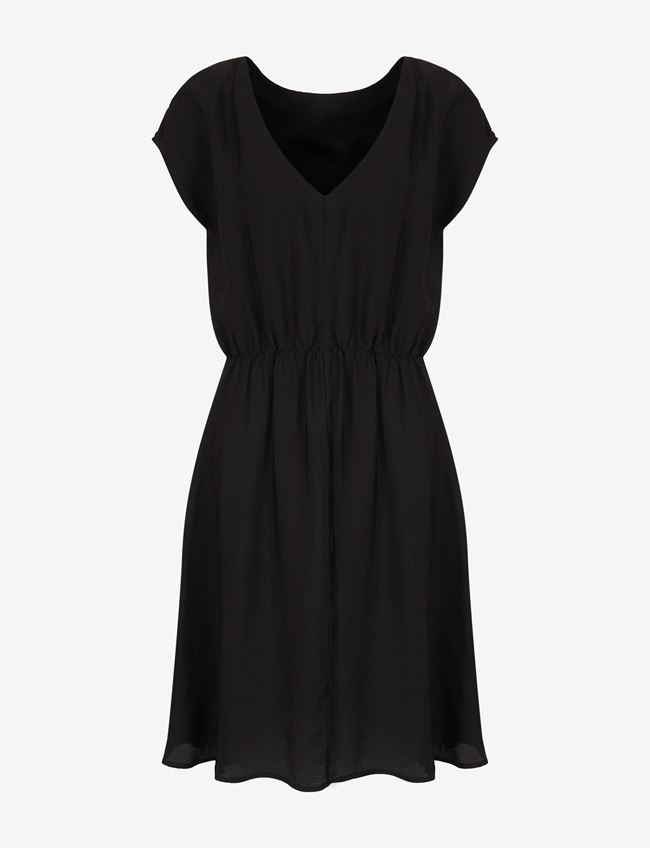 Armani Exchange Vestito Corto Nero Viscosa