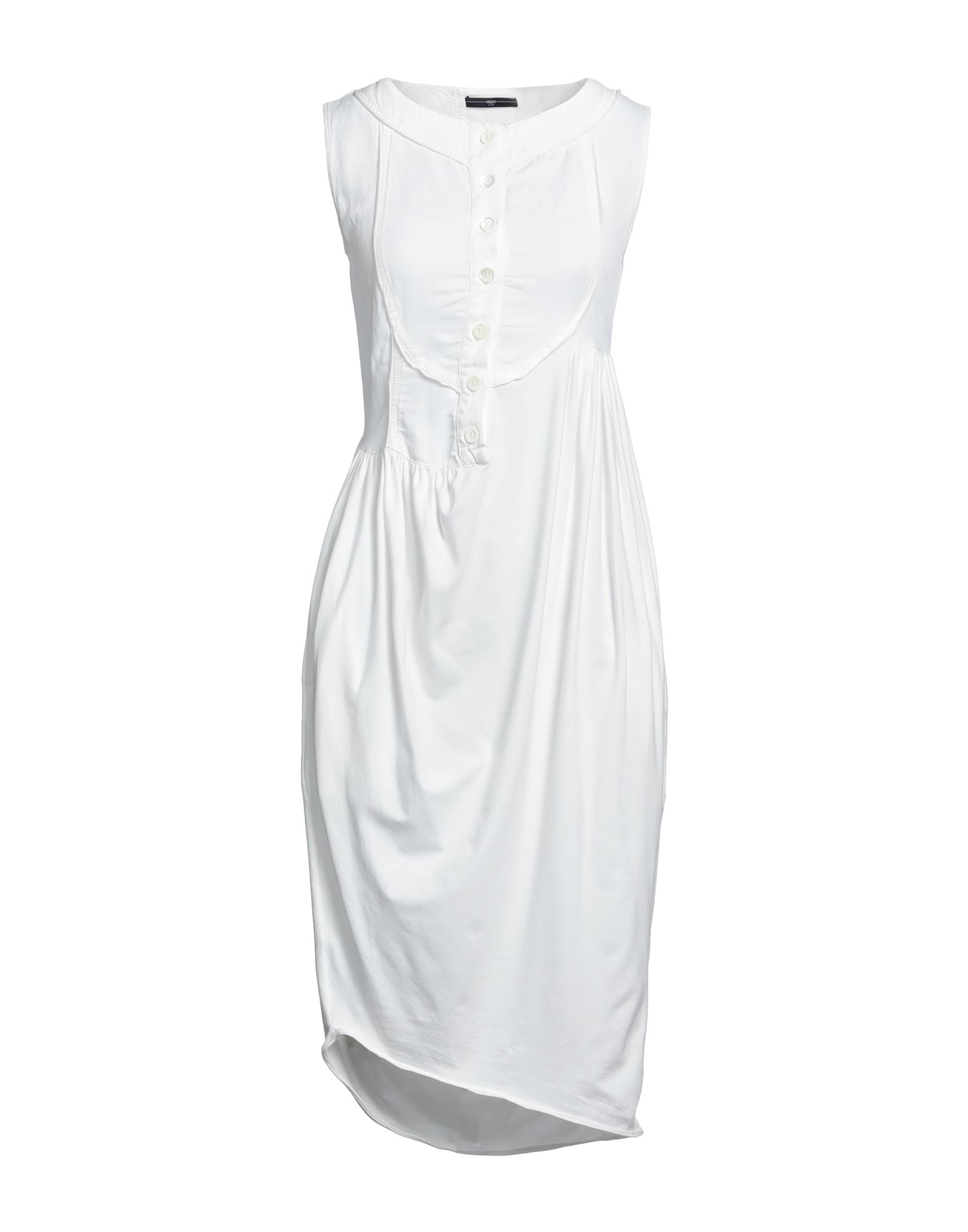 High Midi Dresses In White