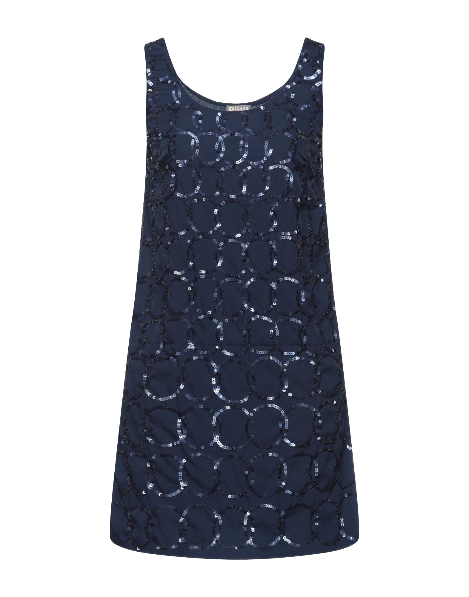 Galliano Short Dresses In Dark Blue