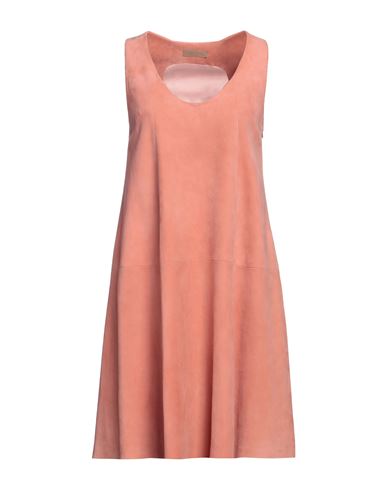 Shop Drome Woman Mini Dress Salmon Pink Size Xs Goat Skin