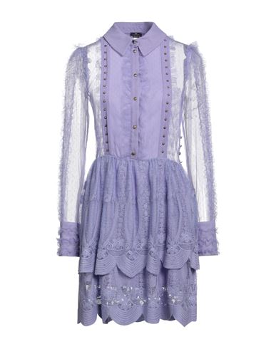 Elisabetta Franchi Woman Mini Dress Light Purple Size 8 Polyester, Cotton