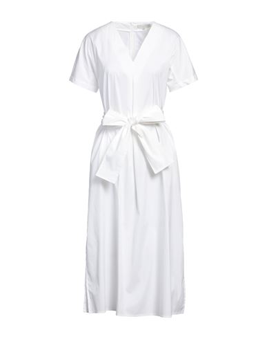 Antonelli Woman Midi Dress White Size 6 Cotton