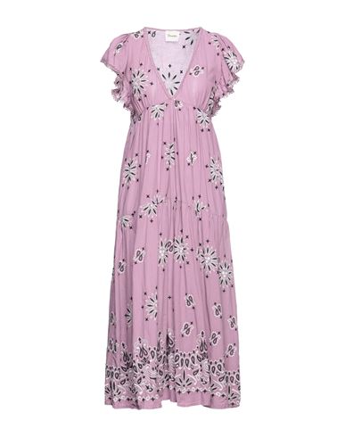 Dixie Woman Midi Dress Mauve Size S Cotton, Polyester In Purple