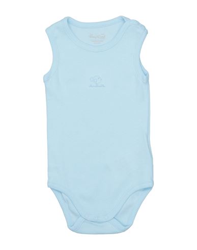 Mayoral Newborn Boy Baby Bodysuit Sky Blue Size 0 Cotton