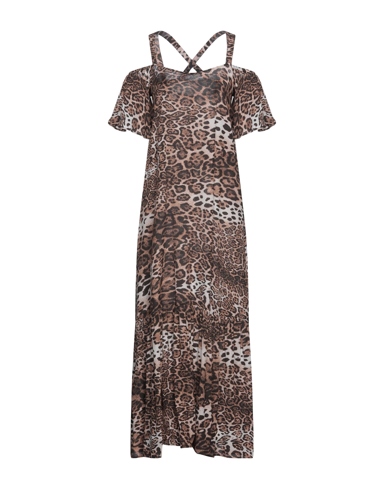 Miki Thumb Long Dresses In Brown