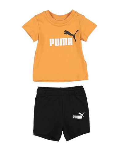 Puma Minicats Tee & Shorts Set Newborn Baby Set Mandarin Size 3 Cotton, Polyester