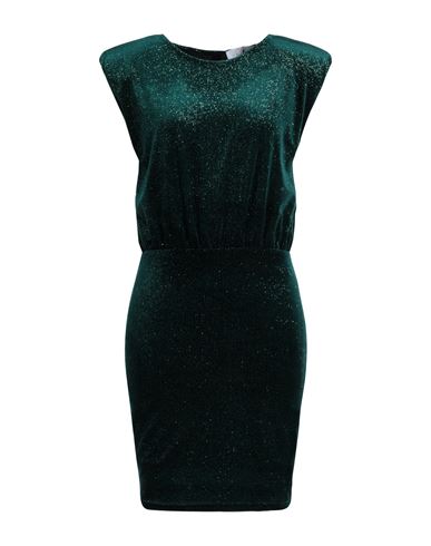 Soallure Woman Mini Dress Green Size 6 Polyester, Elastane