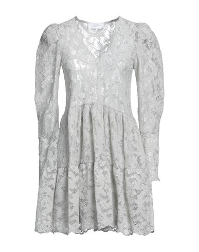 Soallure Woman Mini Dress Light Grey Size 6 Polyamide, Cotton