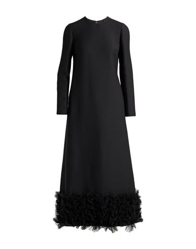 Valentino Garavani Woman Maxi Dress Black Size 2 Wool, Silk