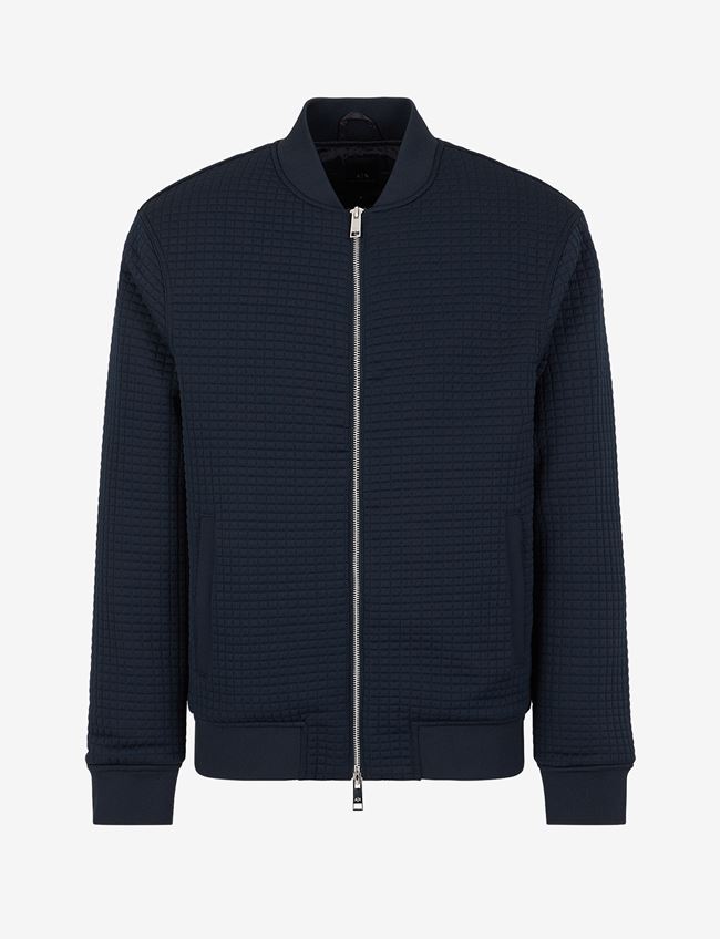 Armani Exchange Blouson Blu Navy Poliestere, Elastan