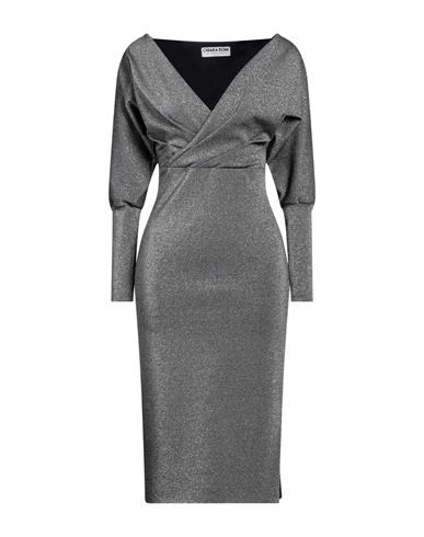 Chiara Boni La Petite Robe Woman Midi Dress Steel Grey Size 2 Polyamide, Elastane
