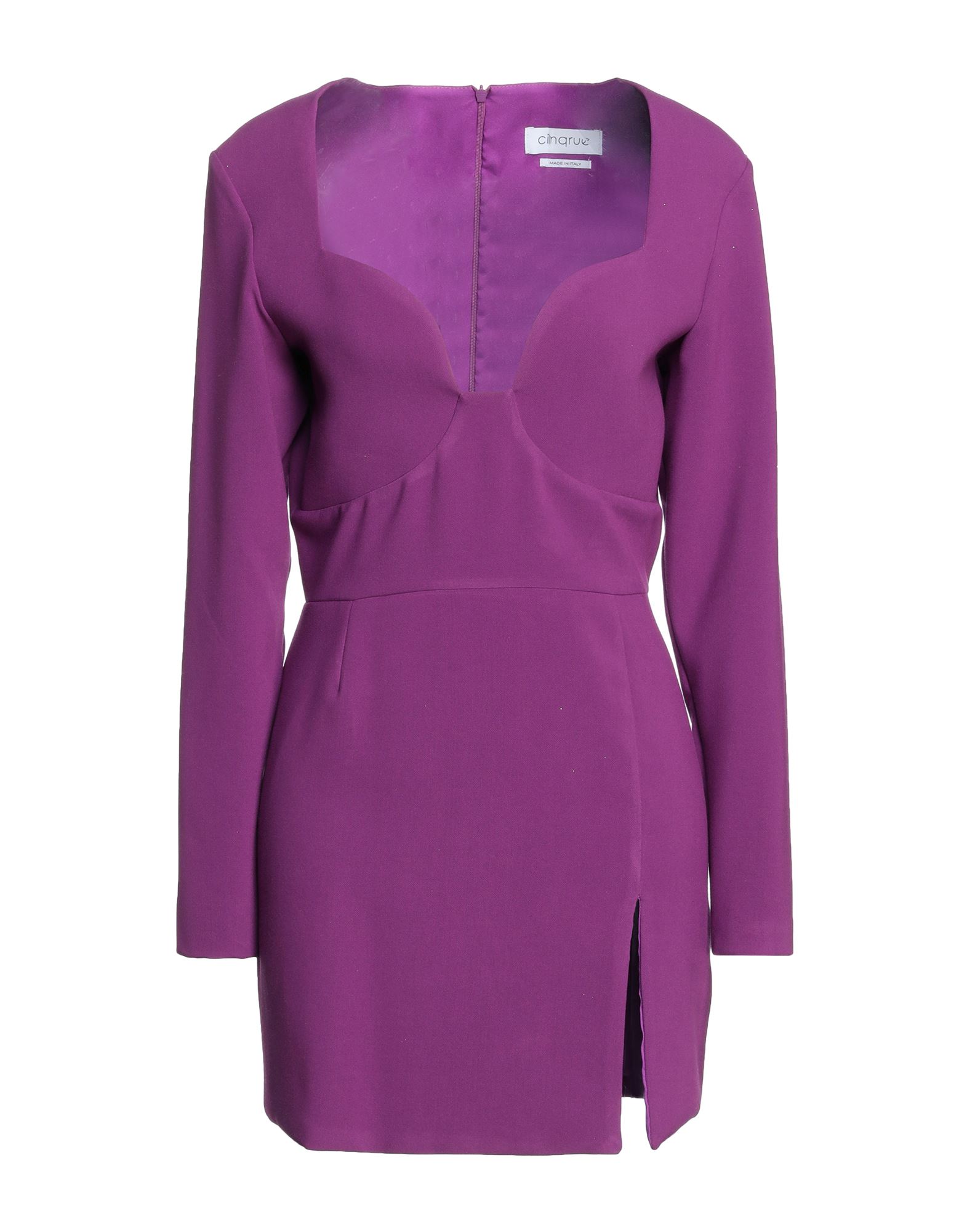 Cinqrue Woman Mini Dress Mauve Size S Polyester, Rayon, Elastane In Purple