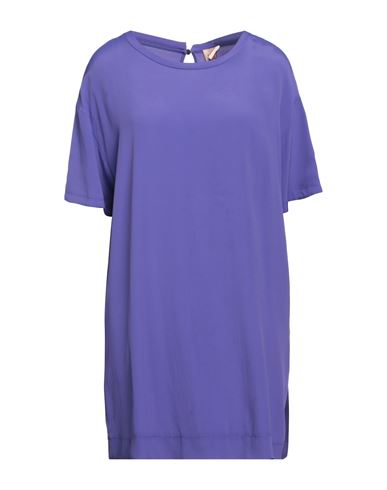 Même Road Woman Short Dress Purple Size 6 Chlorofiber, Silk