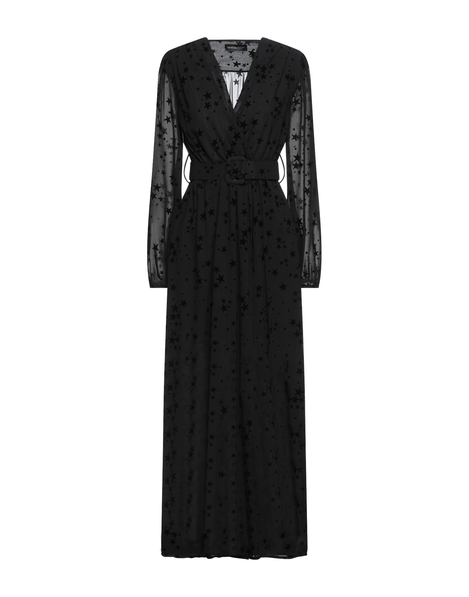 Vanessa Scott Long Dresses In Black | ModeSens